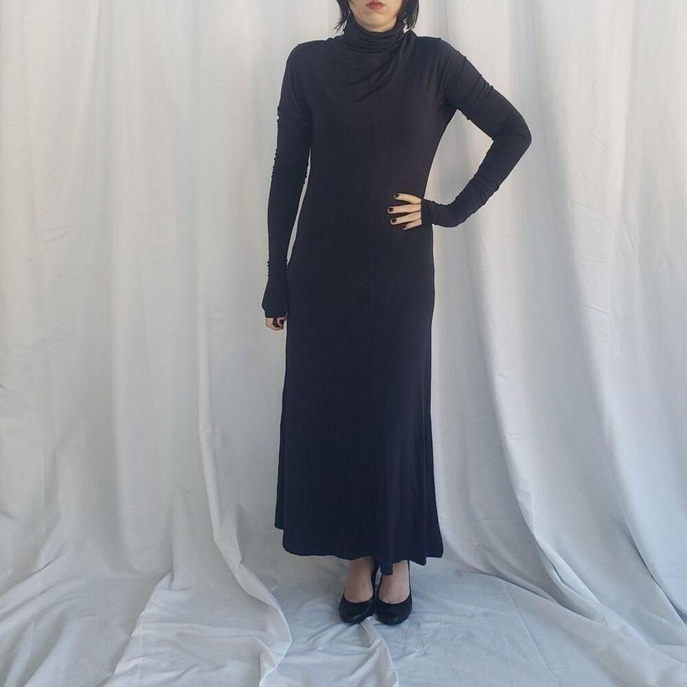 90s/00s‎ Blue Slinky Maxi Dress
